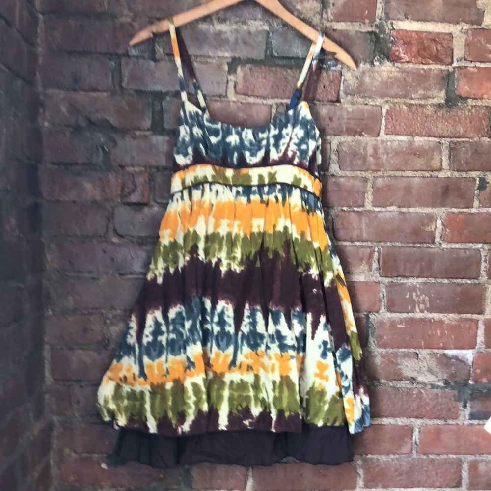 Tie dye dress 💜💛🤎💚